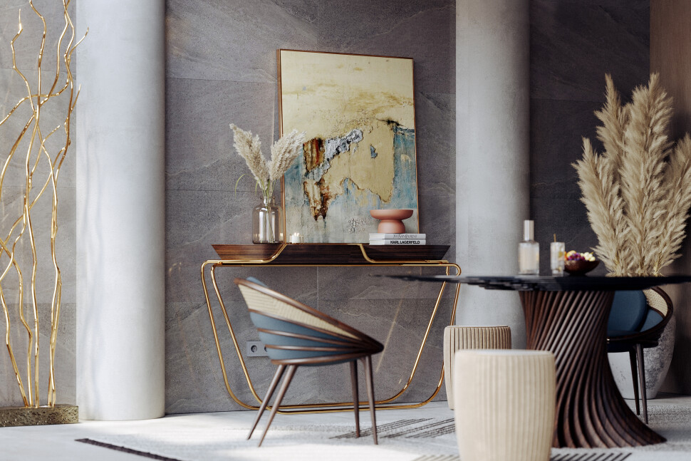 Metallic Wall Finish